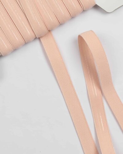 Strop elastik m. silikone, lys laksefarvet - 12 mm