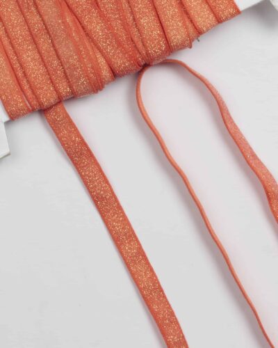 Strop elastik, orange m. glimmer - 10 mm