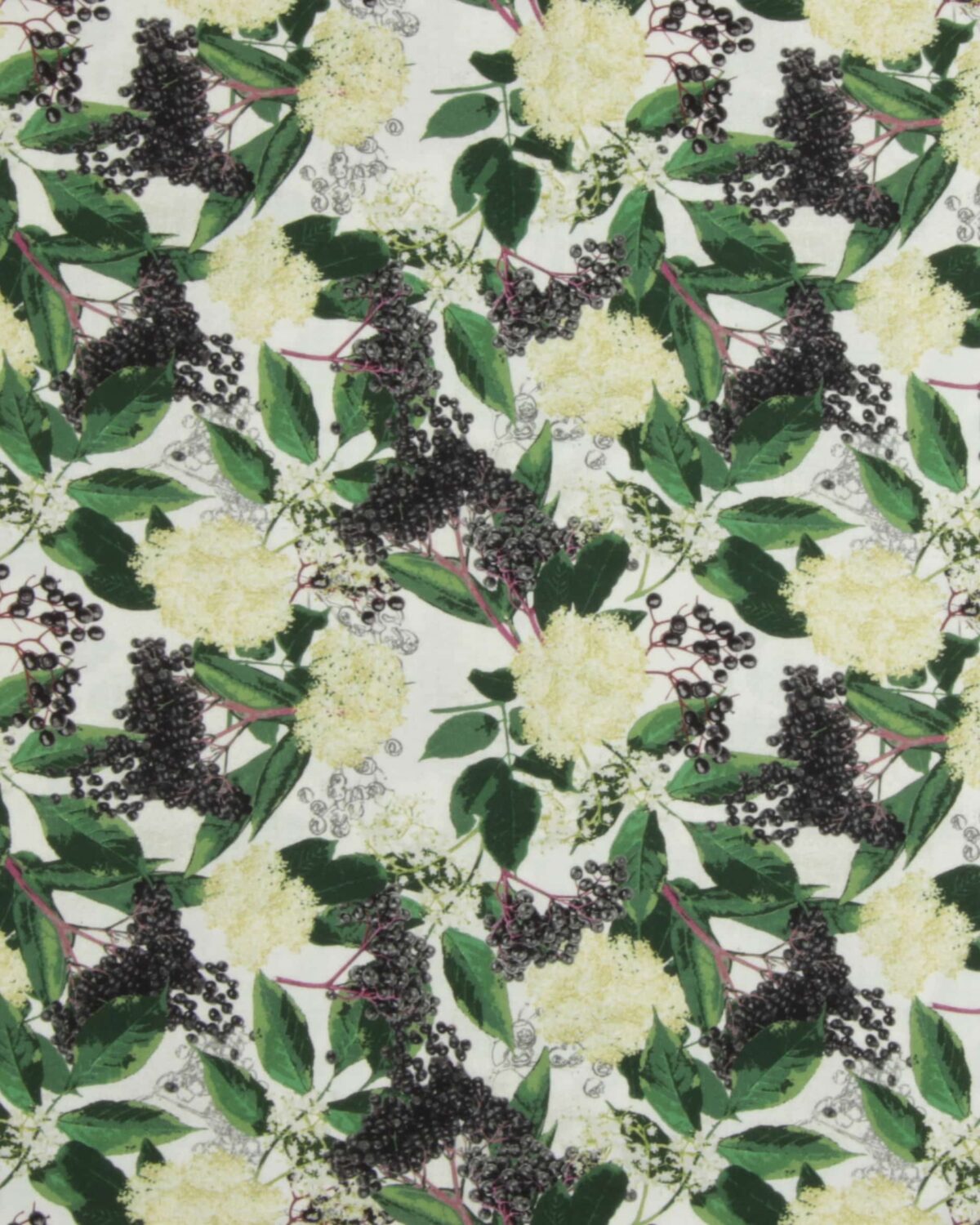 Hyldebær og hyldebærblomster - Patchwork - Billede 2