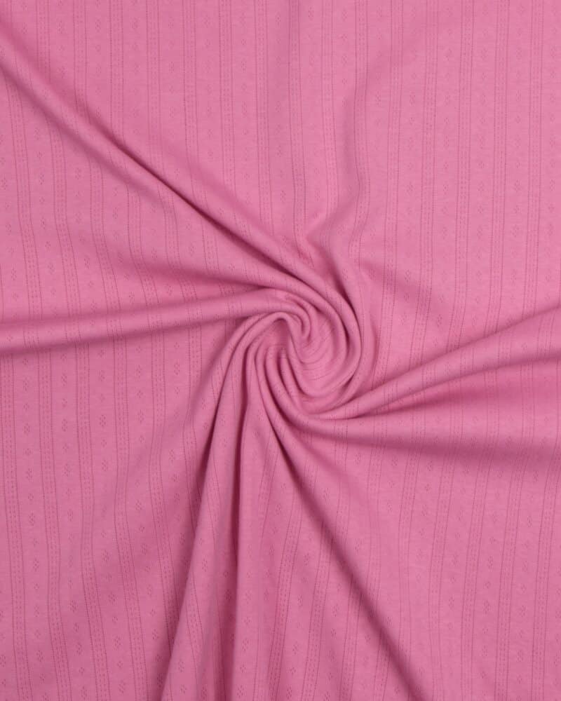 Pink - Jersey m. hulmønster - Ukendt