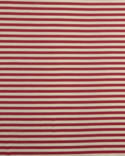 Striber i rød/offwhite - Bredriflet rib jersey