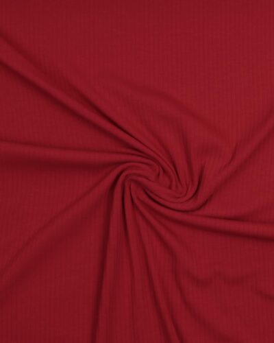 Rød - Bredriflet rib jersey