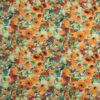 Orange blomster - Jersey, bomuld/modal