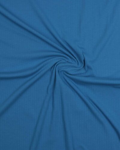 Blå - Bredriflet rib jersey