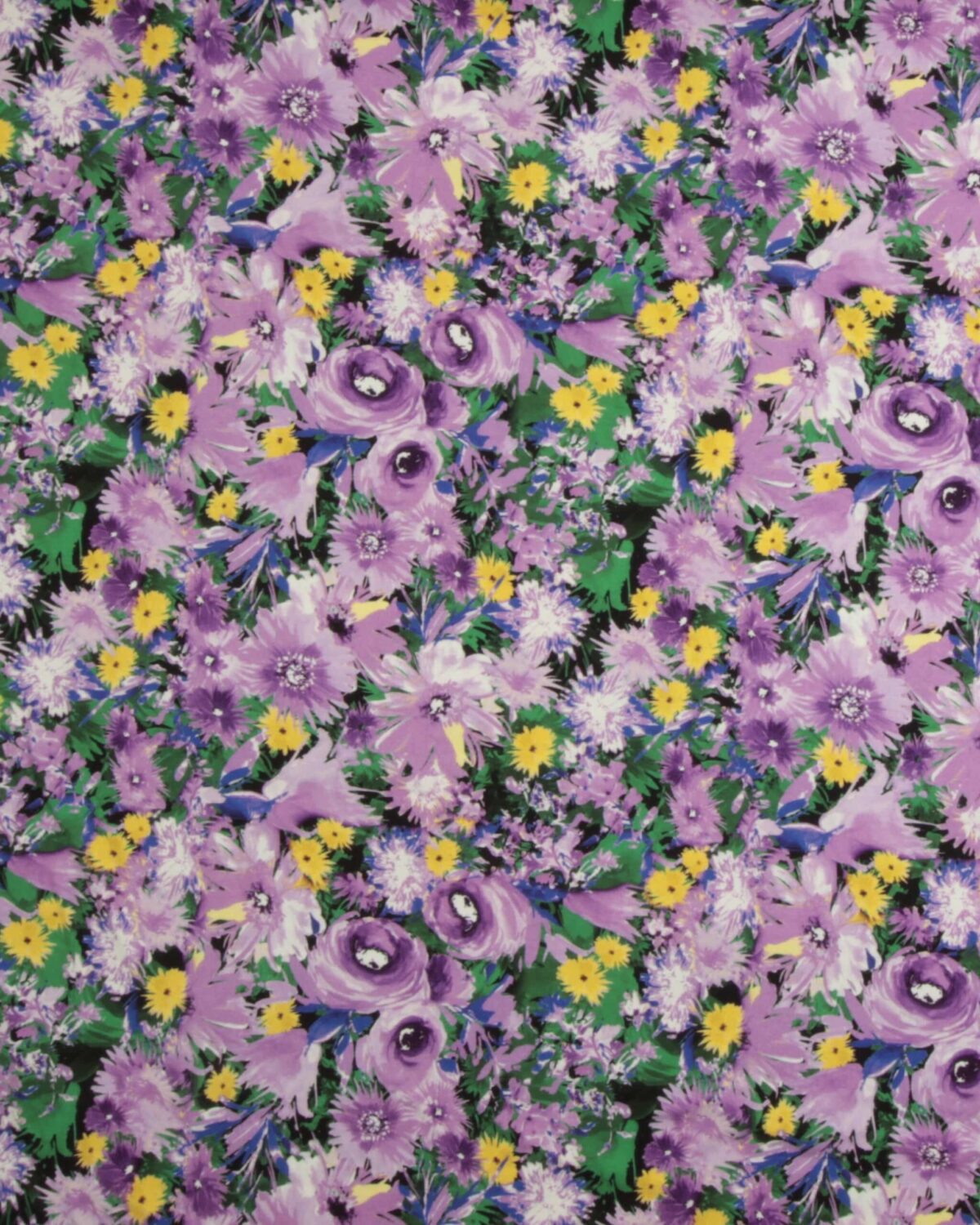 Lilla blomster - Jersey, bomuld/modal