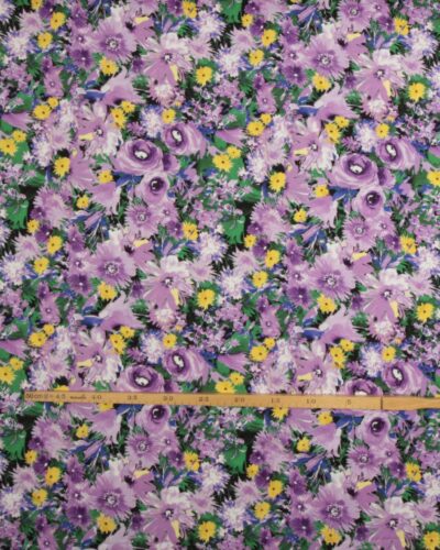 Lilla blomster - Jersey, bomuld/modal