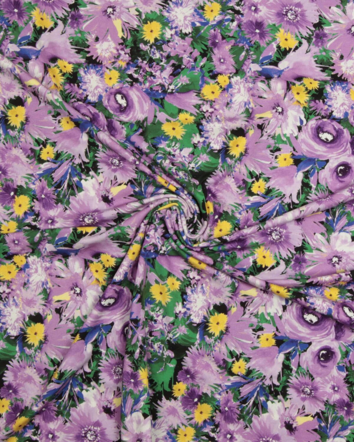 Lilla blomster - Jersey, bomuld/modal - Billede 2