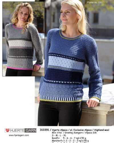 Bluse med struktur - Hjertegarn