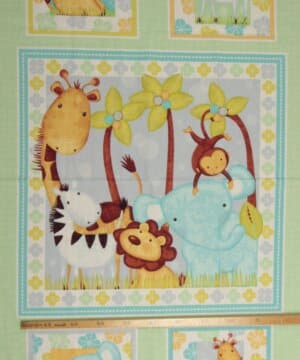 Sweet safari, 1 stort og 4 små motiver - Patchwork panel