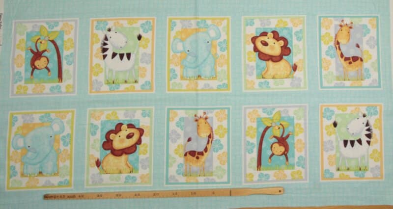 Sweet safari, 5 motiver, 2 af hver - Patchwork panel