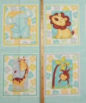 Sweet safari, 5 motiver, 2 af hver - Patchwork panel