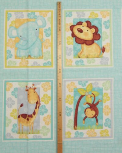 Sweet safari, 5 motiver, 2 af hver - Patchwork panel 8 Sweet safari, 5 motiver, 2 af hver - Patchwork panel