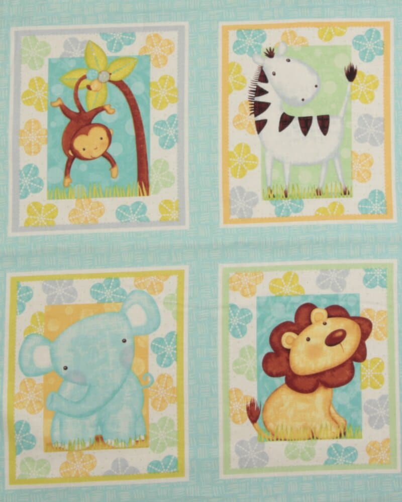 Sweet safari, 5 motiver, 2 af hver - Patchwork panel