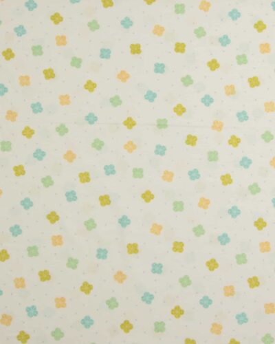 Sweet safari, firkløver på hvid - Patchwork