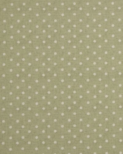 Meleret lysegrøn m. offwhite prikker - Boligtekstil