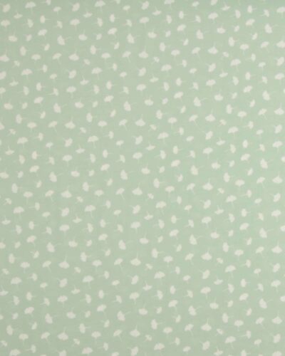 Mintgrøn med hvide biloba blade - Rayon