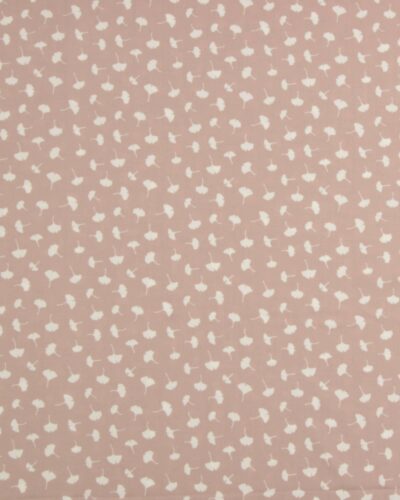 Lys gammelrosa med hvide biloba blade - Rayon