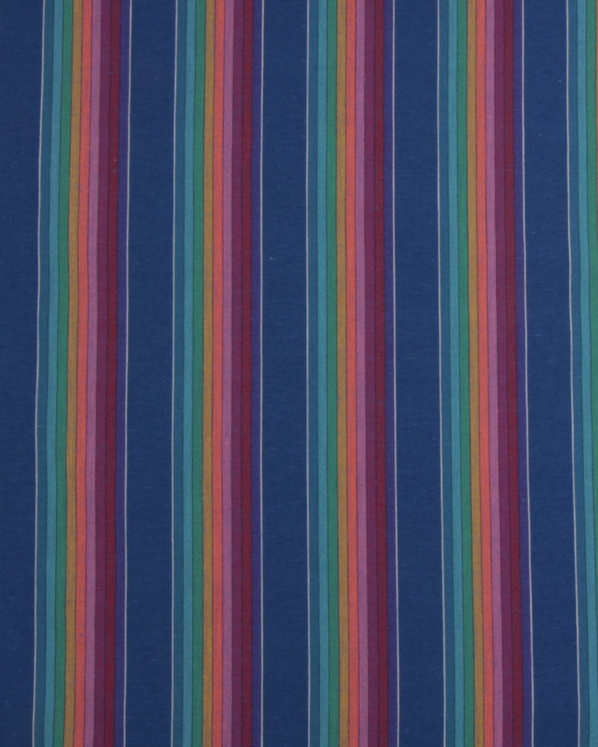 Striber, blå/grøn/lilla - Bomuld/polyester