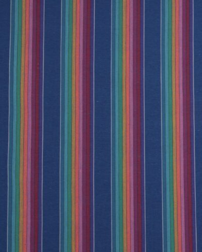 Striber, blå/grøn/lilla - Bomuld/polyester