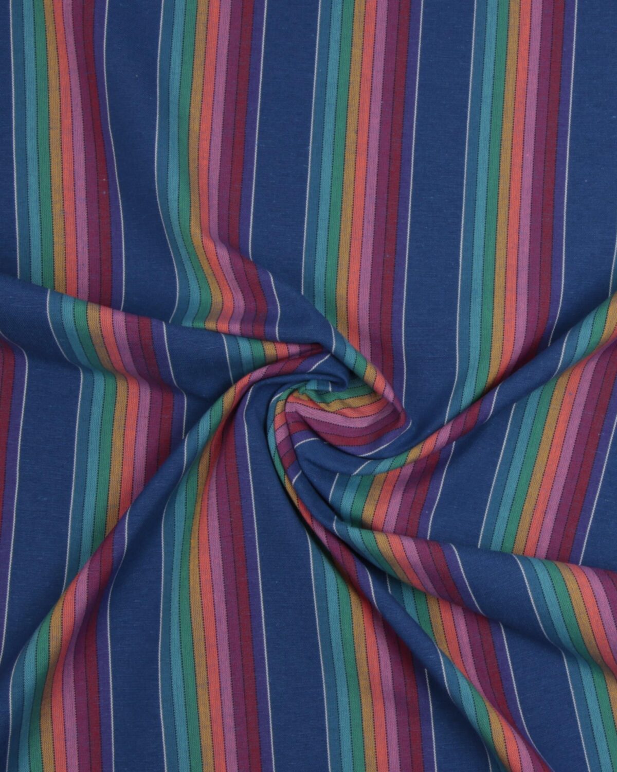 Striber, blå/grøn/lilla - Bomuld/polyester - Billede 3