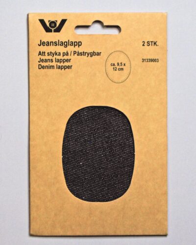 Jeans 2 stk sort - Strygelapper