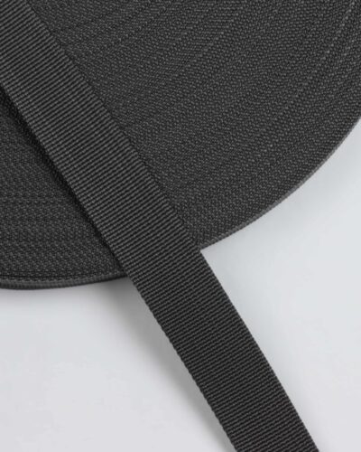 Mørkegrå, nylon - Gjordbånd 25 mm