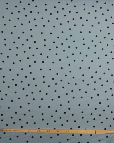 Blågrå m. sorte prikker - Viskose/hør 7 Blågrå m. sorte prikker - Viskose/hør