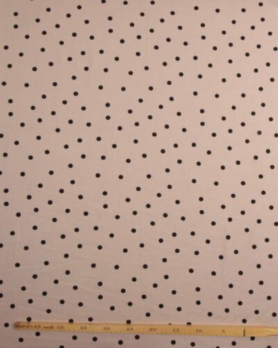 Rosa m. sorte prikker - Viskose/hør