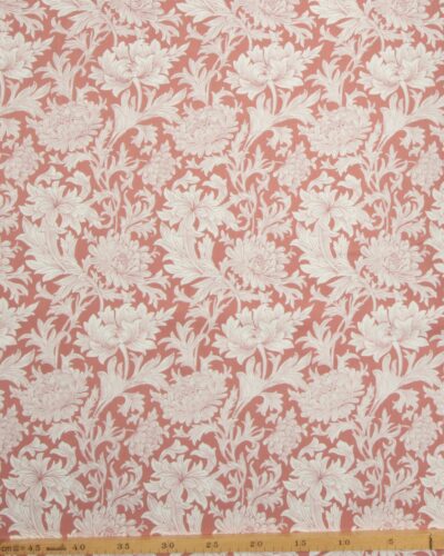 Chrysanthemum tonal, koral/offwhite - William Morris