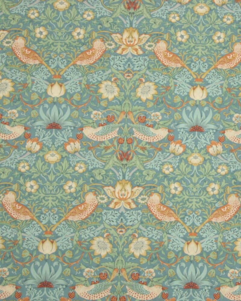 Strawberry thief, støvet petrol - William Morris - William Morris