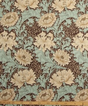 Chrysanthemun, brun/aqua - William Morris