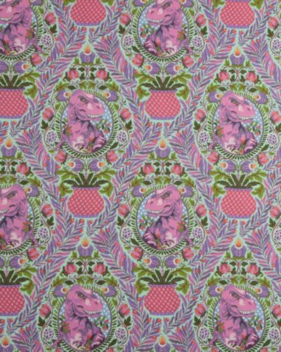 Roar! Tree Rex, mint/lilla - Tula Pink