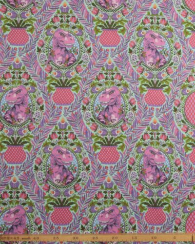 Roar! Tree Rex, mint/lilla - Tula Pink