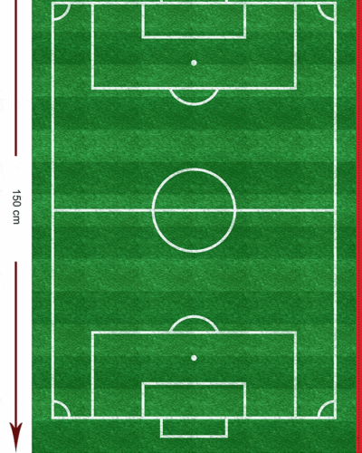 Fodboldbane - 1 x 1,5 meter rapport