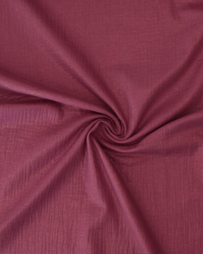 Bordeaux med glimmer - Double Gauze blestof/musselin stof