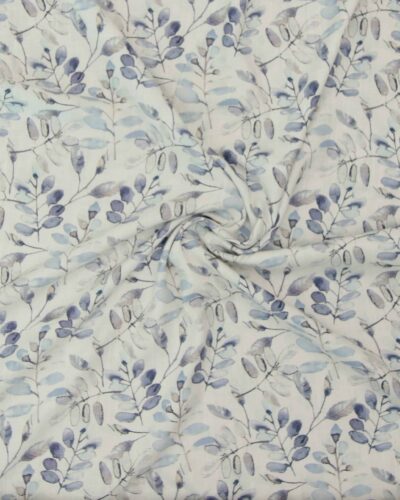 Blade på offwhite - Viskose/hør 7 Blade på offwhite - Viskose/hør