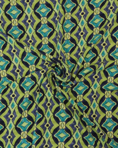 Turkis/lime/blålilla - Viskose