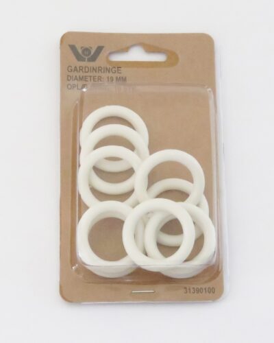 Gardinringe 19 mm - 10 stk