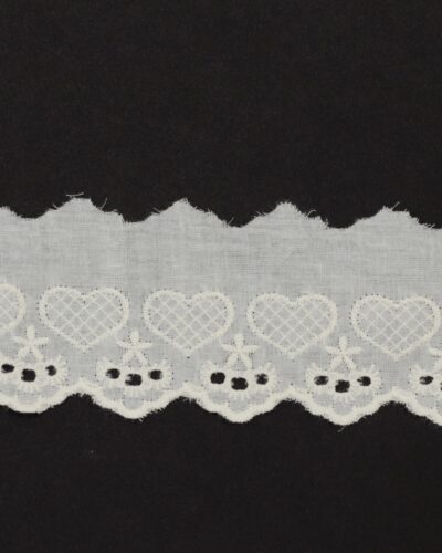 Feston, creme m. hjerte - 5 cm