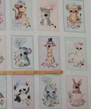 Animal babies, 24 motiver - Patchwork panel