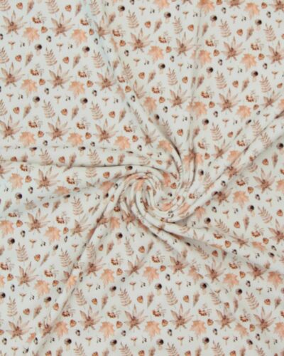 Skovtema på offwhite - Rib-jersey 7 Skovtema på offwhite - Rib-jersey