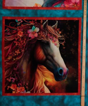 Romantz Art, 4 motiver med heste - Patchwork panel