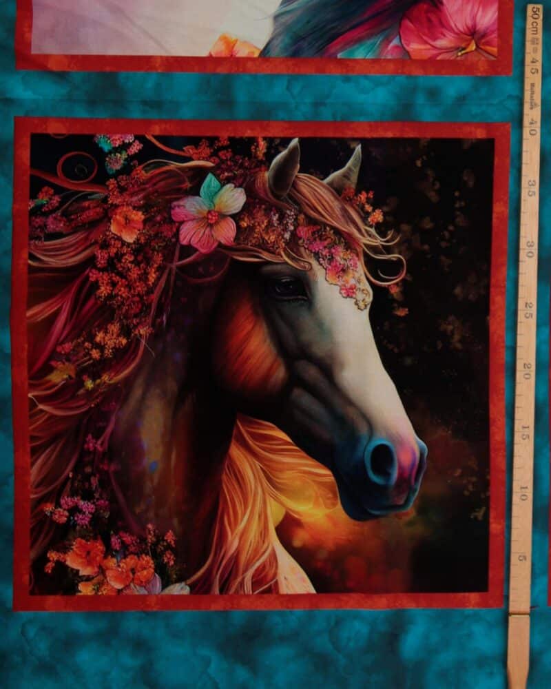 Romantz Art, 4 motiver med heste - Patchwork panel - Image 3
