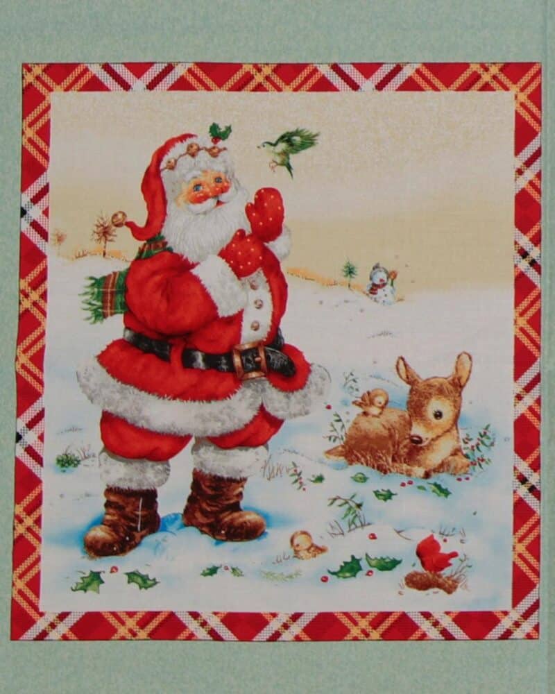 Santa's Friends, 8 motiver m, julemand - Patchwork panel