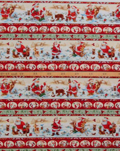 Santa's Friends, julemand og rensdyr - Patchwork