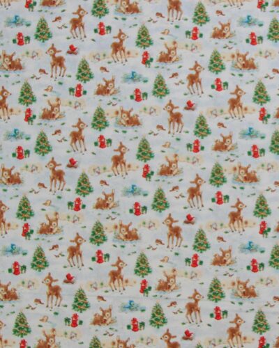 Santa's Friends, pyntet juletræ og dyr - Patchwork