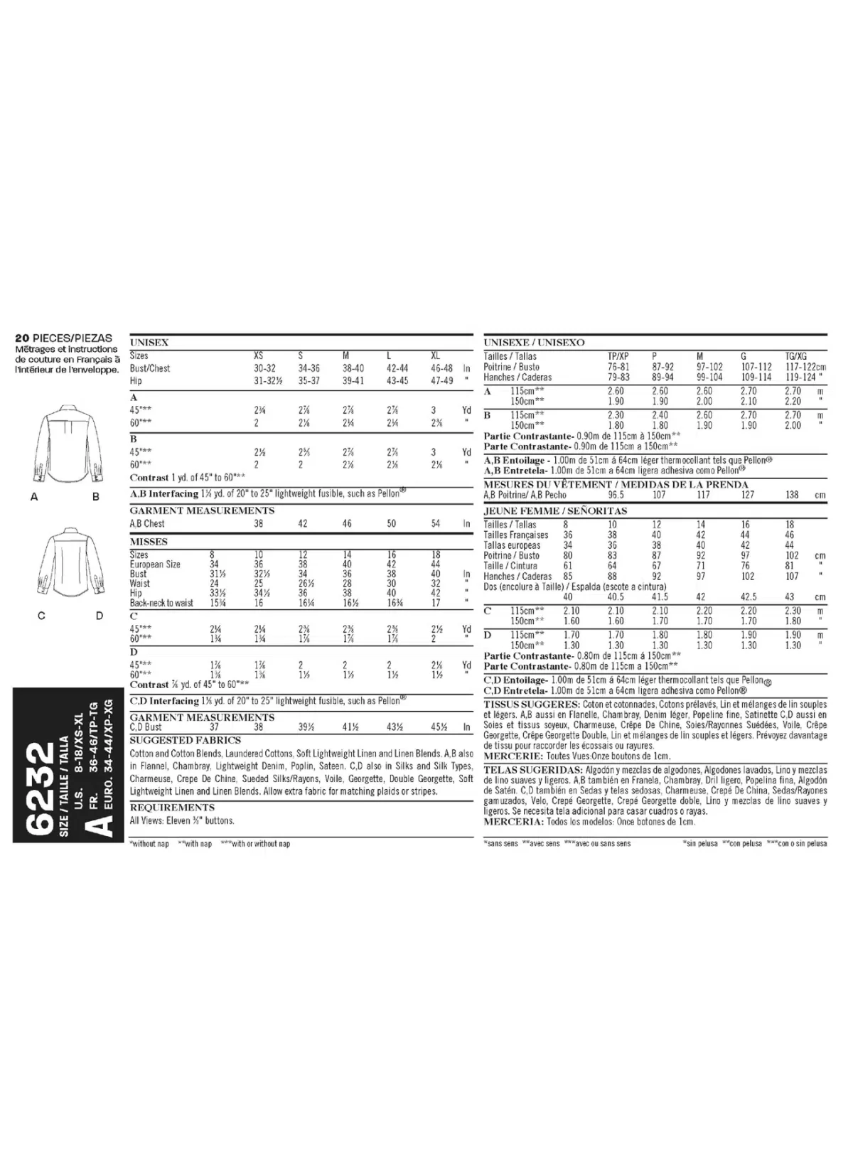 Skjorte, dame/herre - str. XS –XL - Billede 4