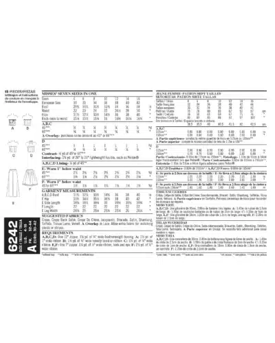 Corsage, bukser, nederdel, top - str. 30-42