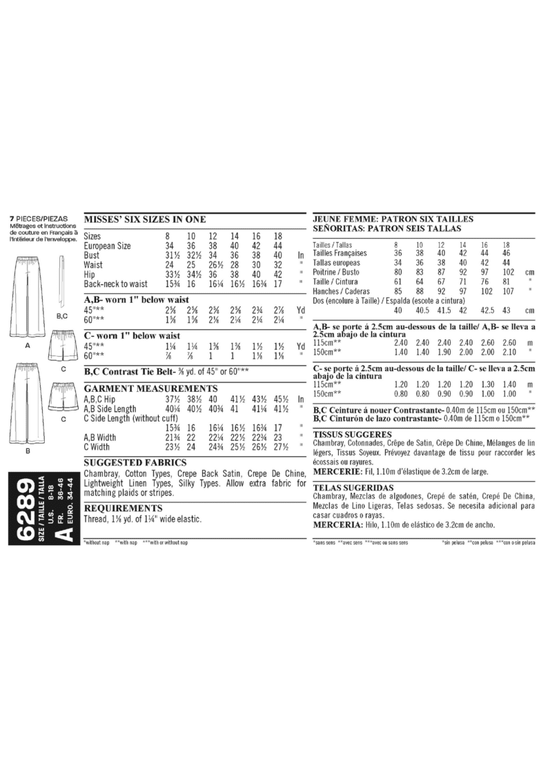 Bukser og shorts - str. 34-44