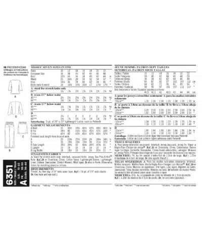 Jakke, bukser og nederdel - str. 36-48